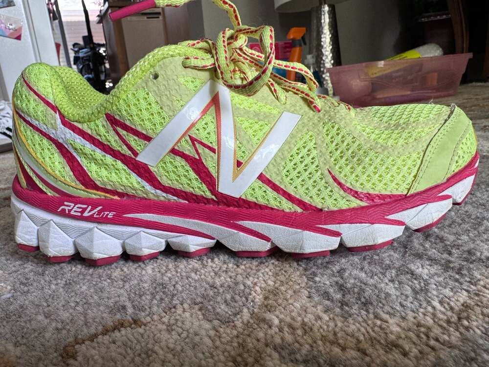 New Balance 890v4 Revlite Running Shoes Lime Green Pink